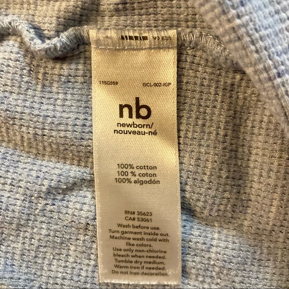 Child of Mine Boys Button Up Footed Pajamas New Born 2 piece - Picture 10 of 11